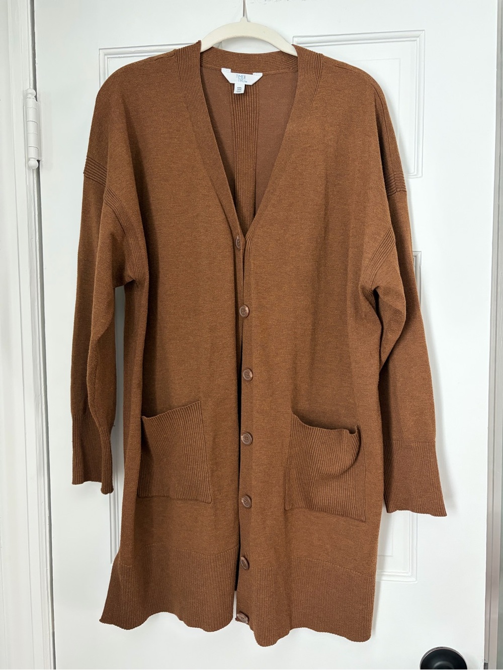 Duster Length Button-Front Cardigan